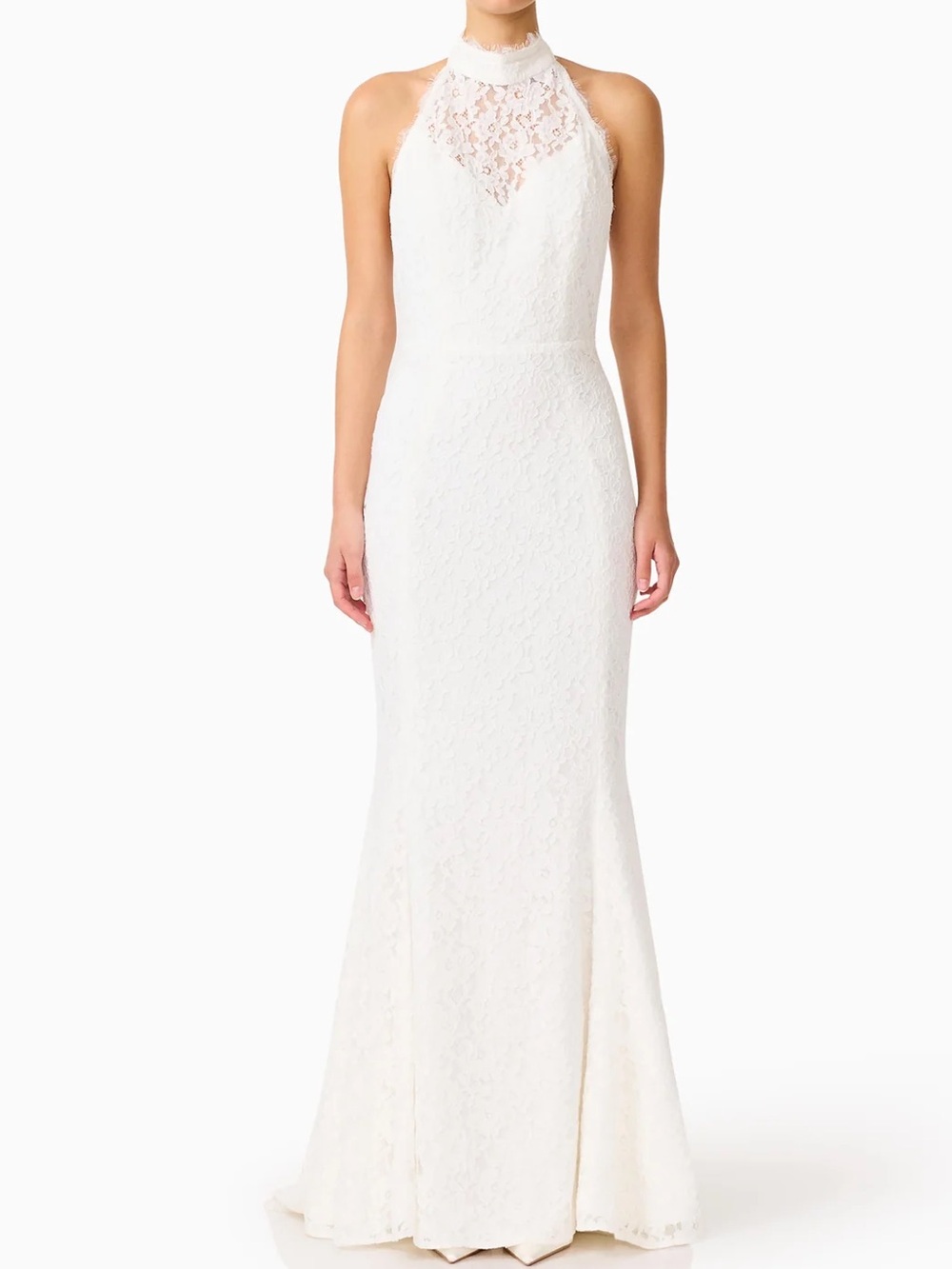 Elliatt Clarisse Halter Neck Gown in White